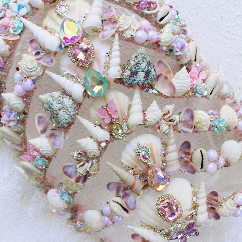 Handmade Shell Mermaid Crown: Rhinestone Tiara - Etsy | Etsy (Global)
