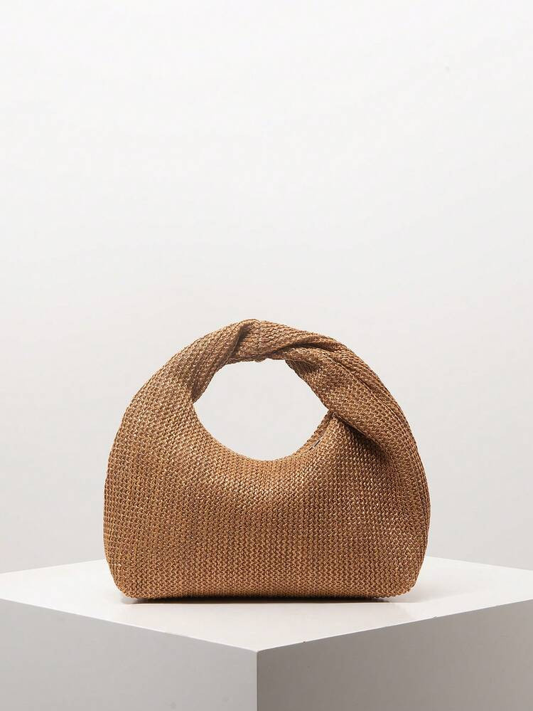 Beach Essentials, Premium Style Pleated Women Handbag, Crochet Set, Travel Must Haves, Vacation Outfits For Women (Random Pattern) | SHEIN