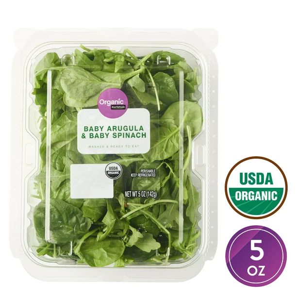 Marketside Organic Arugula & Spinach, 5 oz - Walmart.com | Walmart (US)