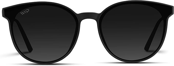 Amazon.com: WearMe Pro - Women Round Fashion Modern Sunglasses (Black Frame/Black Lens) : Clothin... | Amazon (US)