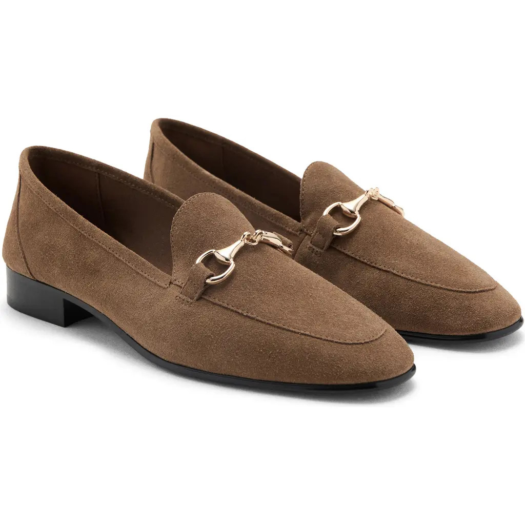 MANGO Buckle Leather Loafer in Sand at Nordstrom, Size 37 | Nordstrom