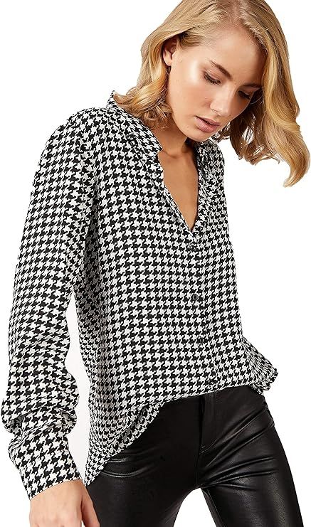 Blouses for Women Fashion, Casual Long Sleeve Button Down Shirts Tops, XS-3XL | Amazon (US)