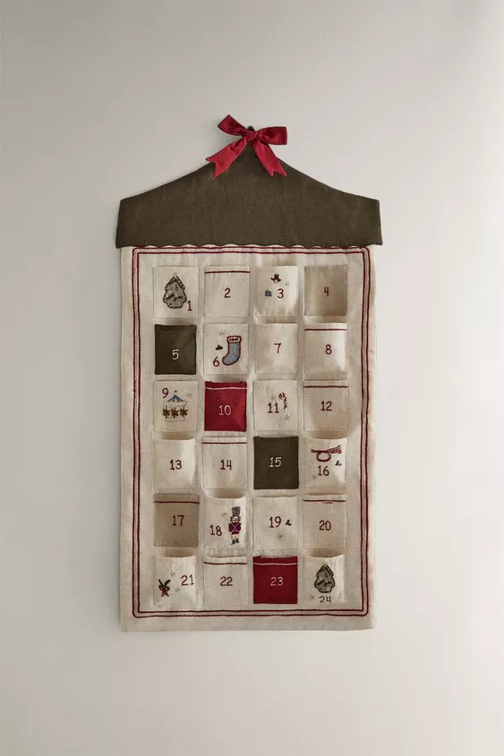 EMBROIDERED CHRISTMAS ADVENT CALENDAR | Zara US