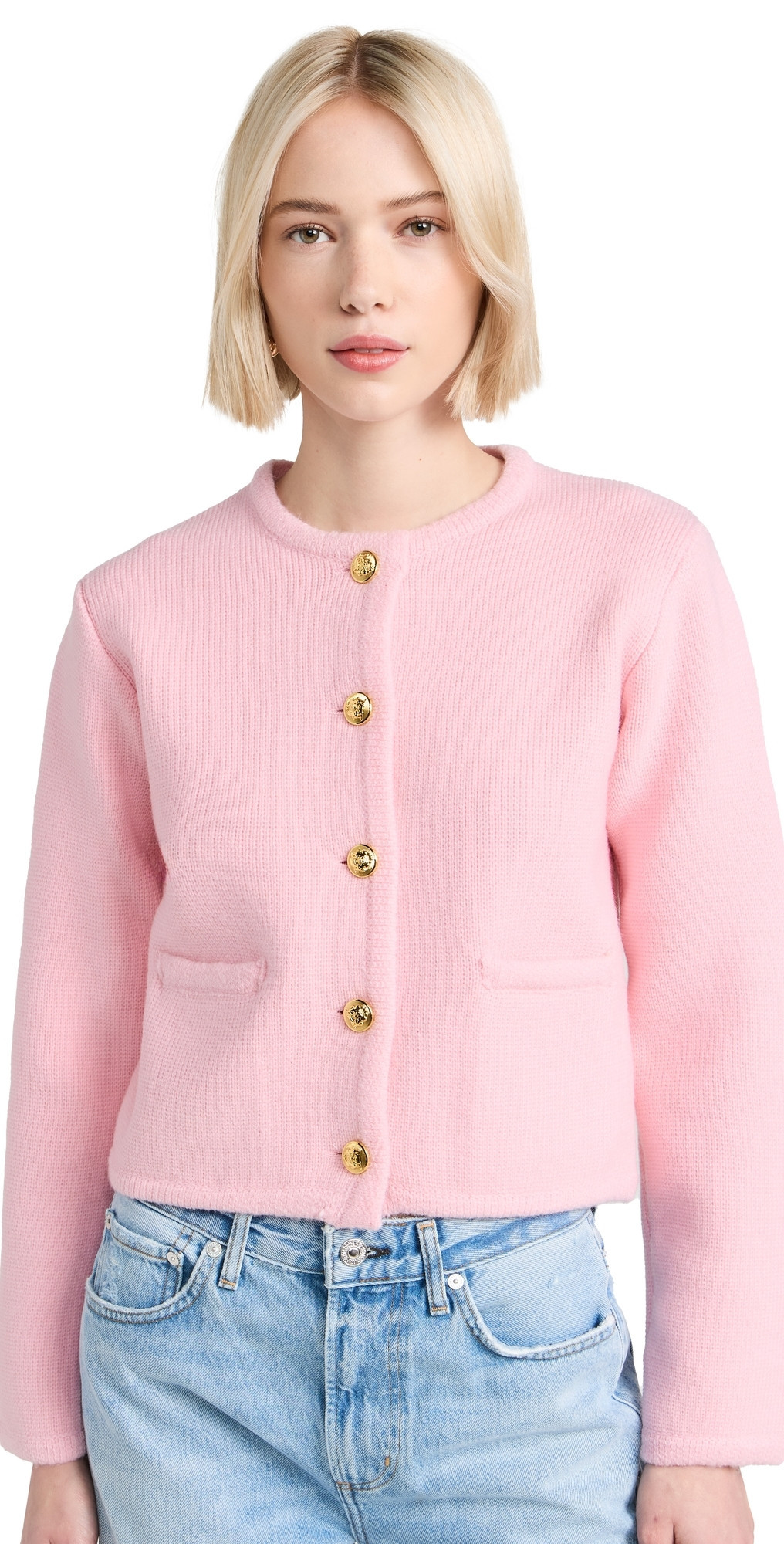 English Factory Knit Sweater Cardigan Pink XL | Shopbop