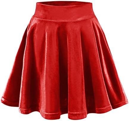 Urban CoCo Women's Vintage Velvet Stretchy Mini Flared Skater Skirt | Amazon (US)
