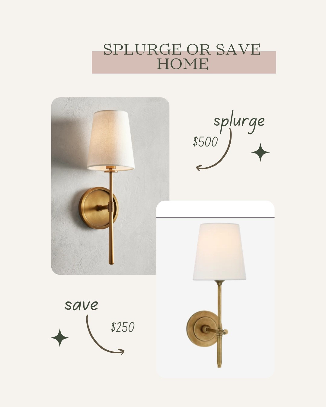 Still daydreaming about the new house and anxious to get moved in this summer and start personalizing the space. I love a good high end light but also love a good save! Arhaus or save? I’m going save on this one!! 

#LTKHome