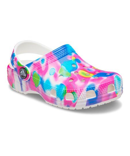 Crocs Pink & Teal Solarized Classic Clog - Girls | Zulily