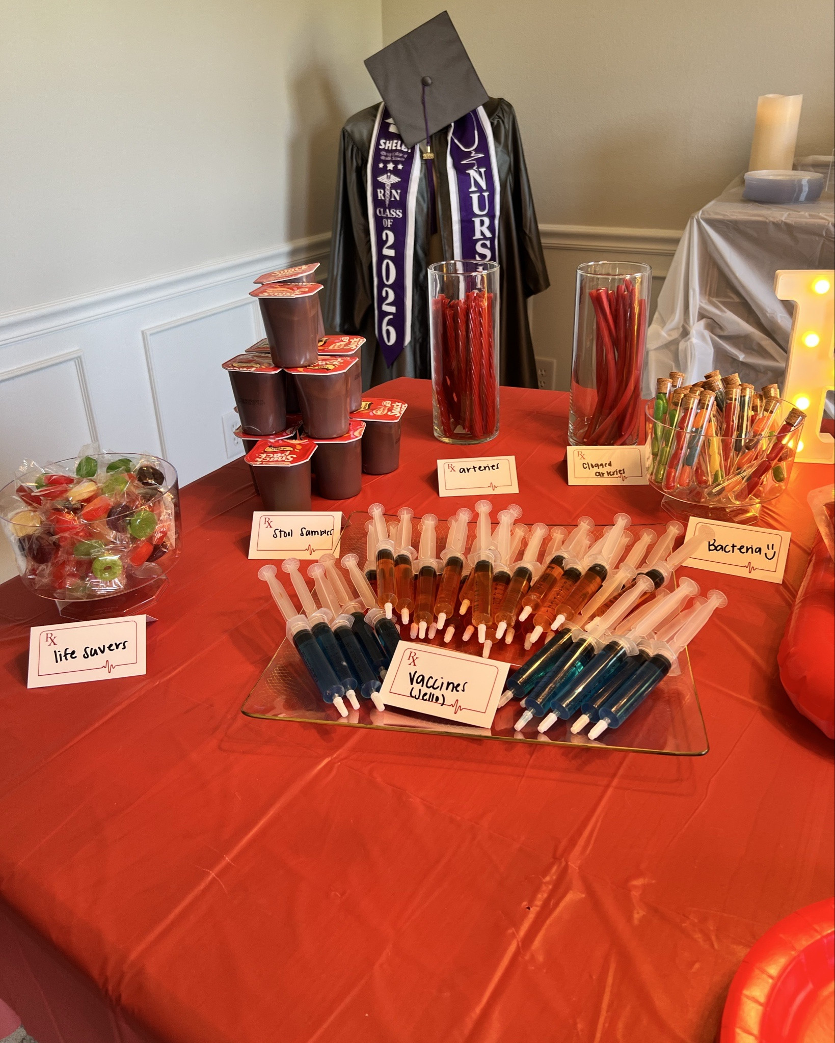 Things at my nursing grad party that just makes sense. 🩺🎓