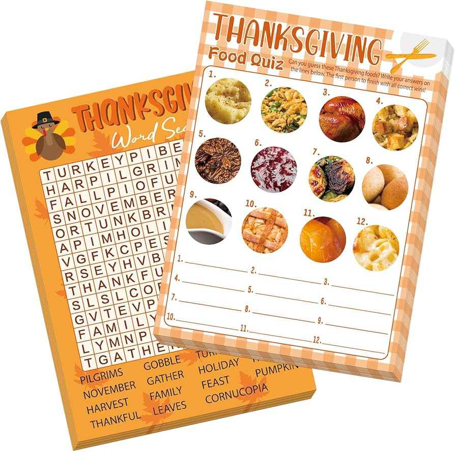 COCHIE 30 Players Thanksgiving Games for Family Party Adults Office Large Groups, Word Search Gam... | Amazon (US)