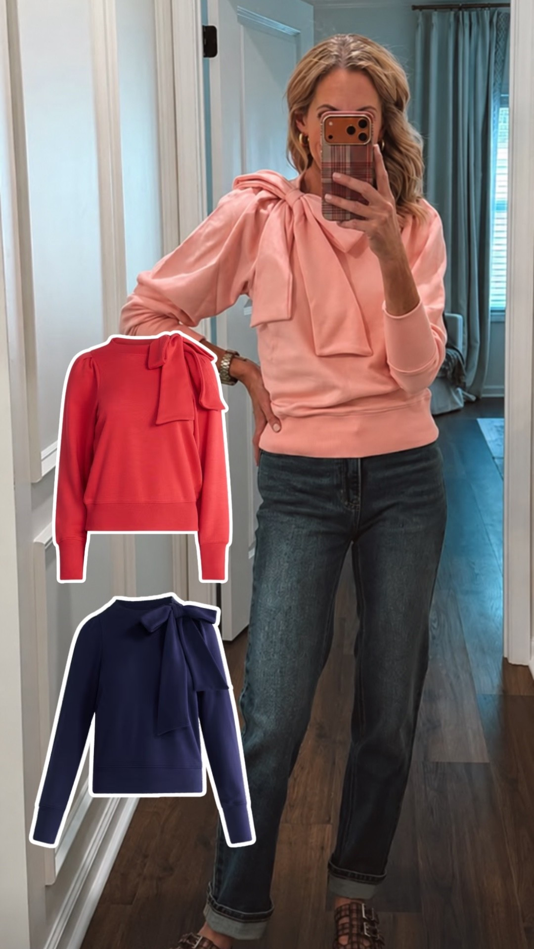 WAIT… THESE ARE ALL UNDER $30?! Some of our Walmart favorites, styled NEW ways. I took your best sellers—like the New York sweater, the paisley pants and that bow sweatshirt that sold out in red—and mixed them with new arrivals like the denim shirt and waffle knit top. And yes, I grabbed the bow sweatshirt in PINK this time! Six easy fall outfits, everything under $30 and everything from Walmart. Perfect for work, weekends and everyday fall style. Comment LTK and I’ll send you all the links!

#LTKootd #LTKSeasonal #LTKOver40