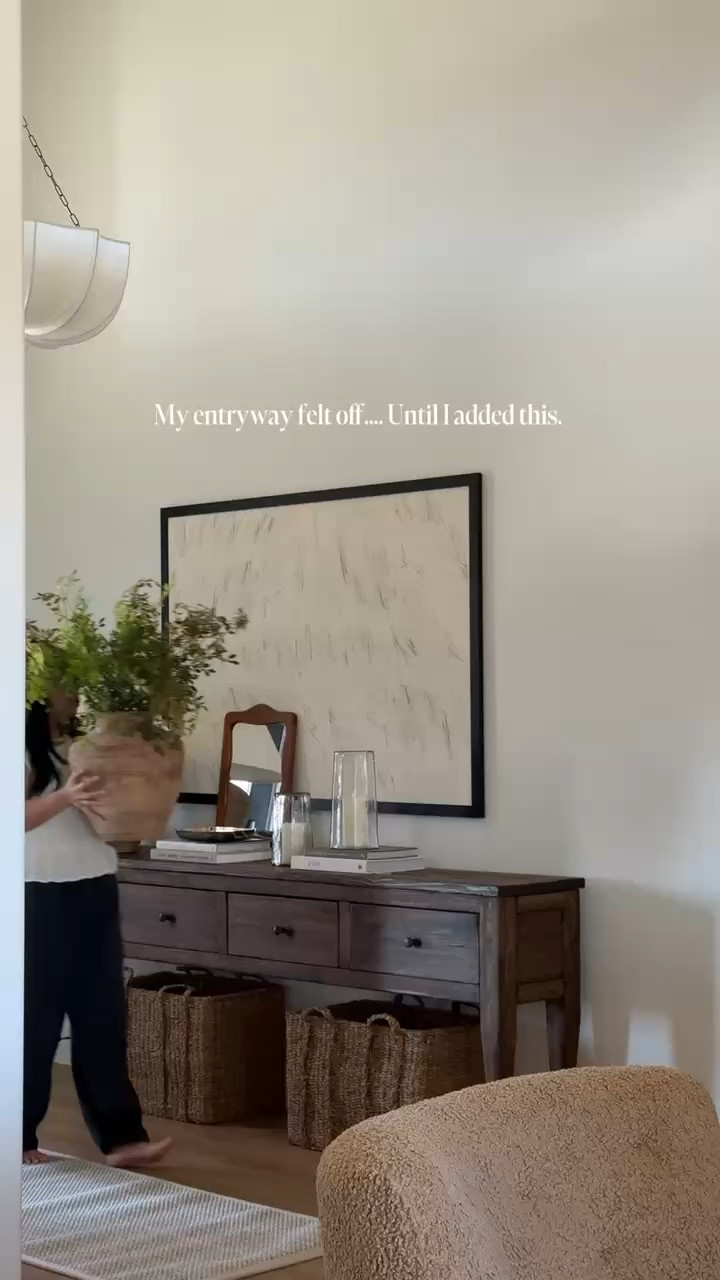 My entryway felt off… and I realized.. it was missing greenery!!! 

I had some beautiful white cherry blossoms in this vase, but the space felt very bland and dull. 

I added my tried and true Amazon stems (have had for 4 years now!!) & it did the trick!! 

#entrywaydecor #homeinspo #amazonhome #amazonfinds

#LTKHome #LTKSeasonal