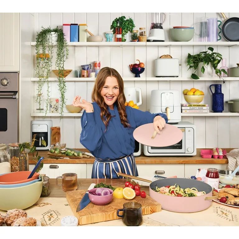 Beautiful 12pc Ceramic Non-Stick Cookware Set, Rose by Drew Barrymore | Walmart (US)