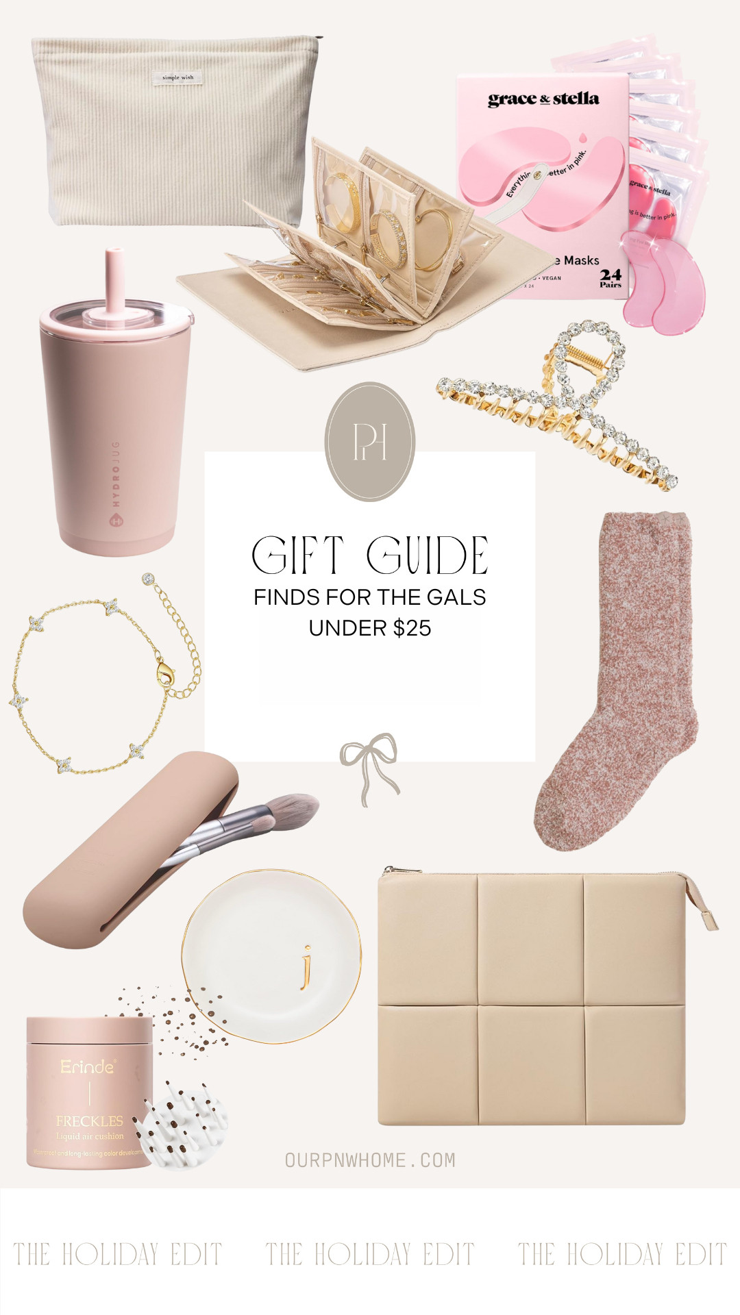Top holiday gifts for the gals! These Amazon finds are all under $25!

laptop case, zippered pouch, under eye patches, beauty essentials, skin care, pink tumbler, water bottle, water tumbler, jewelry pouch, rhinestone claw clip, jaw clip, bracelet, makeup brush holder, travel essentials, freckle pen, jewelry dish, fuzzy socks, pink socks, gifts for her, gifts for mom, gifts for sister, gifts for the gals 

 #LTKGiftGuide #LTKHoliday #LTKFindsUnder50