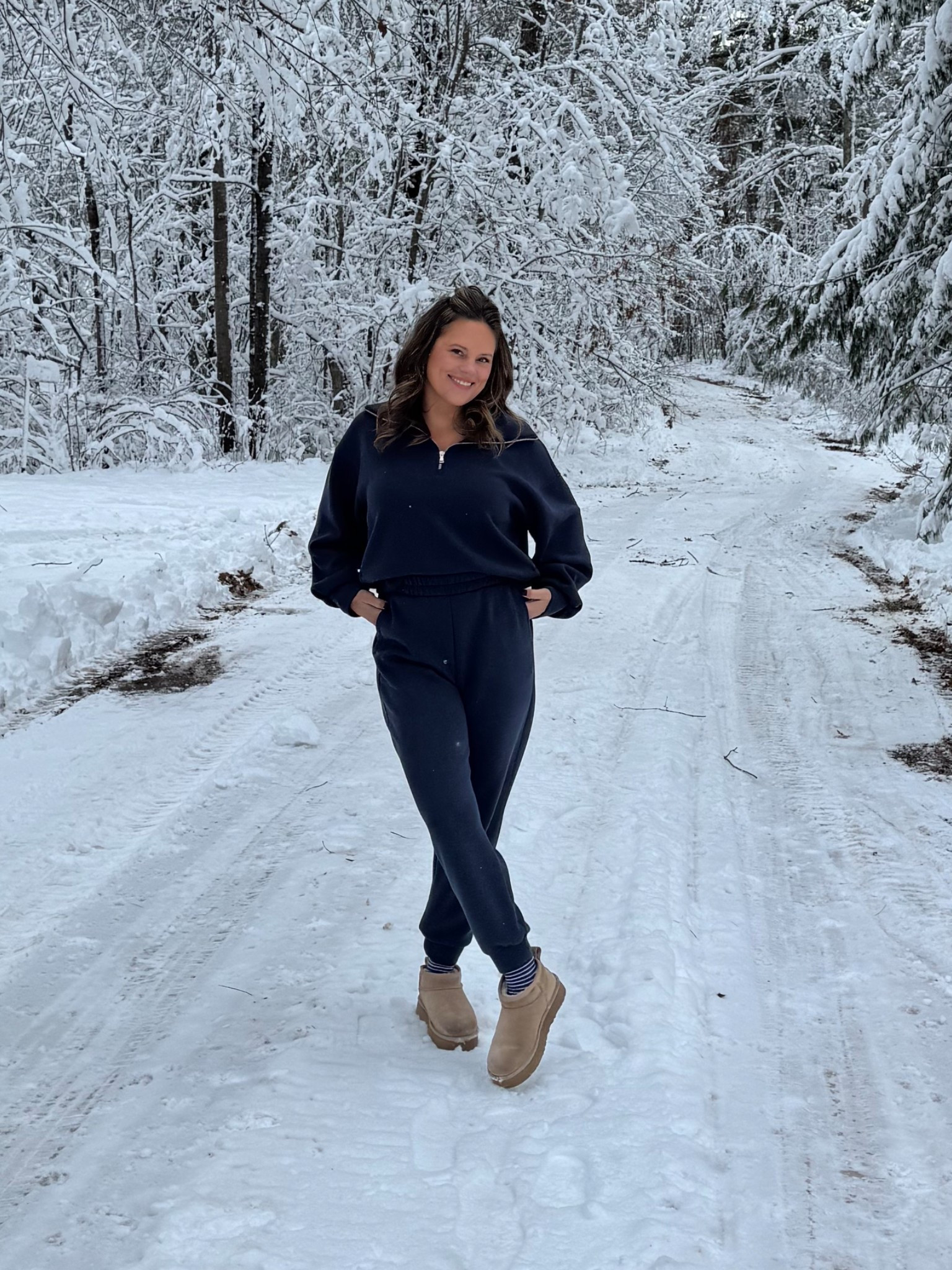 Cozy Navy Blue Set - Old Navy 
Ugg Boots 

#LTKSeasonal #LTKPetite #LTKootd
