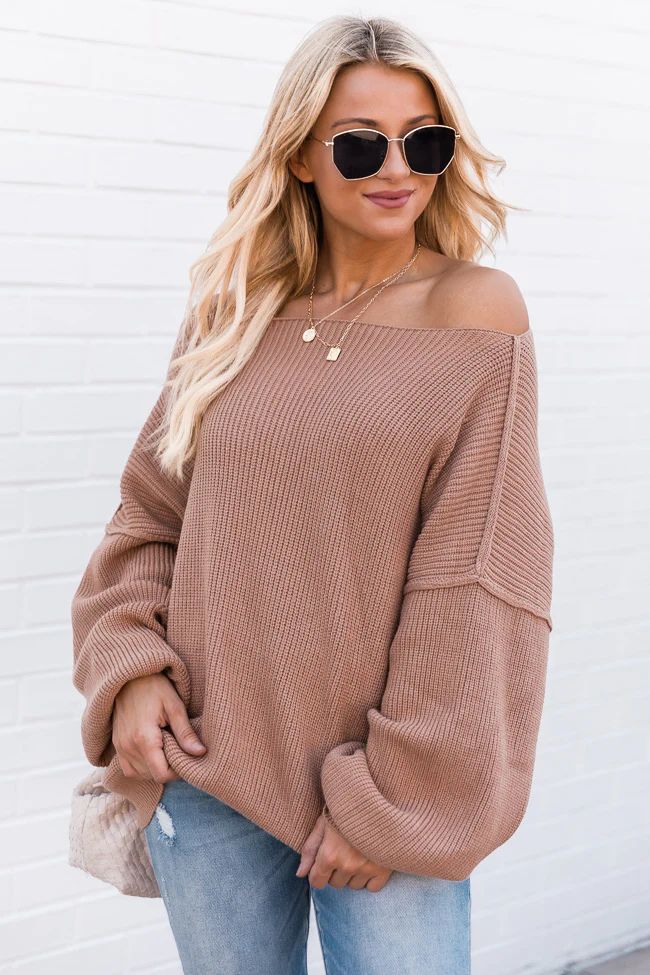 Our Best Years Taupe Sweater | The Pink Lily Boutique