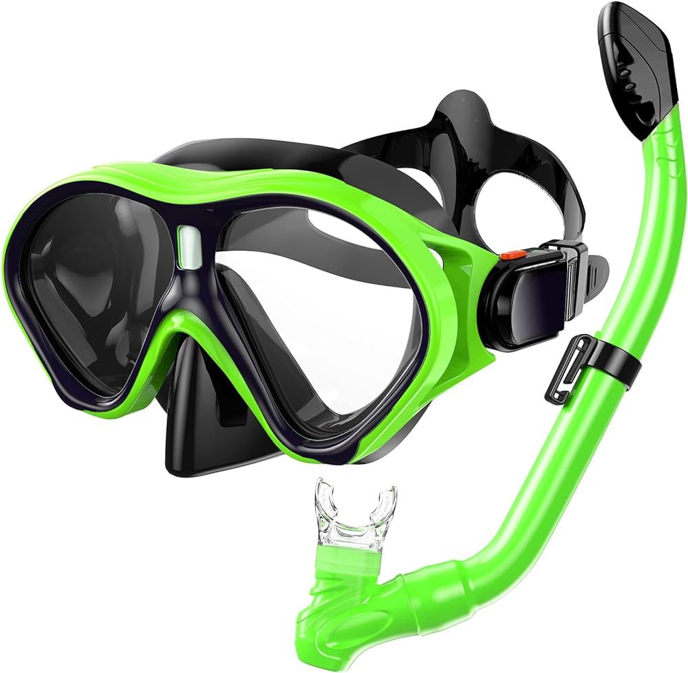 Gintenco Kids Snorkel Set, Diving Mask for Children as Unisex Kids Swimming Goggles, Anti-Fog Div... | Amazon (US)