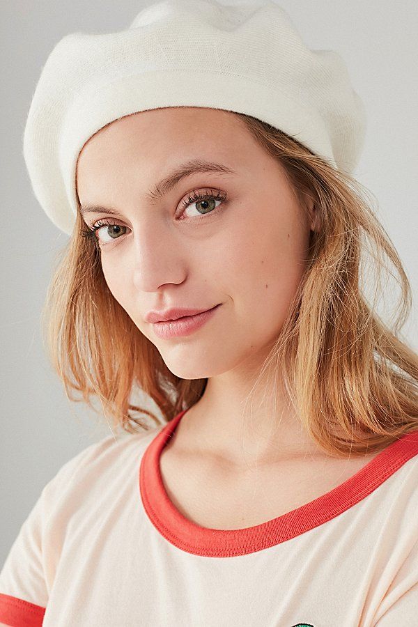 Knit Beret - White One Size at Urban Outfitters | Urban Outfitters US