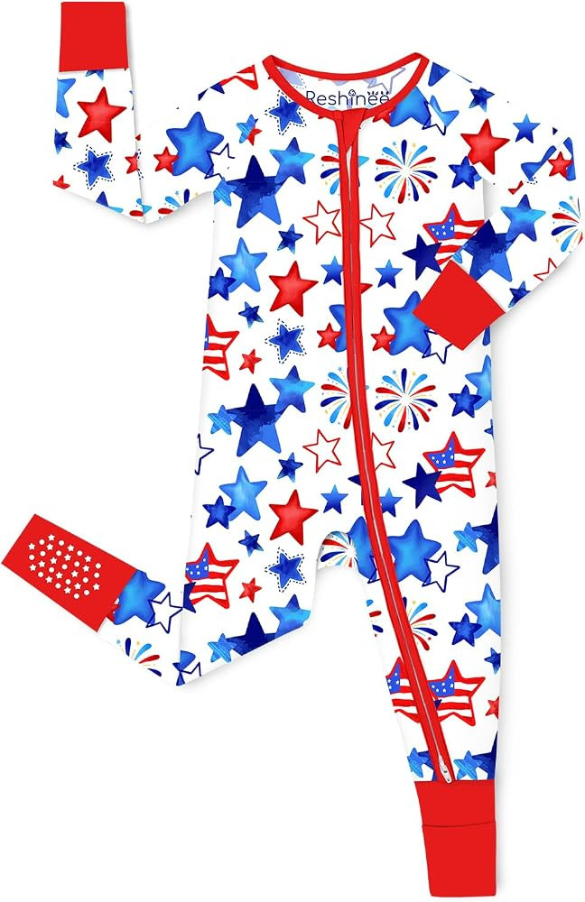 babee Reshinee Bamboo Viscose Baby Convertible Footie Pajama, Zipper Pajamas for Baby Boys & Girl... | Amazon (US)