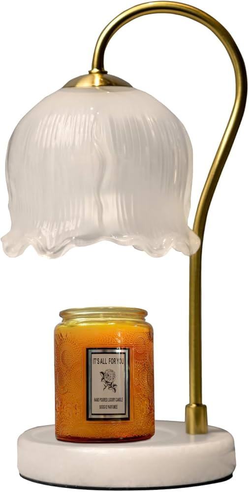 nicelight Candle Warmer Lamp,Electric Candle lamp,Glass Lamp with 3-50W Bulbs,Free Jar Candle, Ro... | Amazon (US)