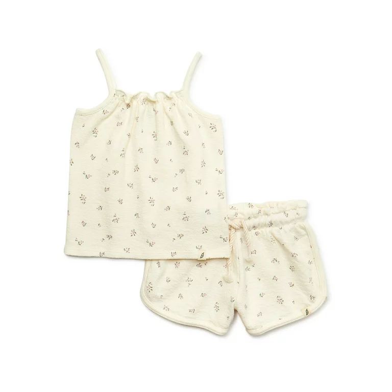 easy-peasy Baby and Toddler Girl Strappy Tank Top and Shorts Set, 2-Piece, Sizes 12M-5T | Walmart (US)