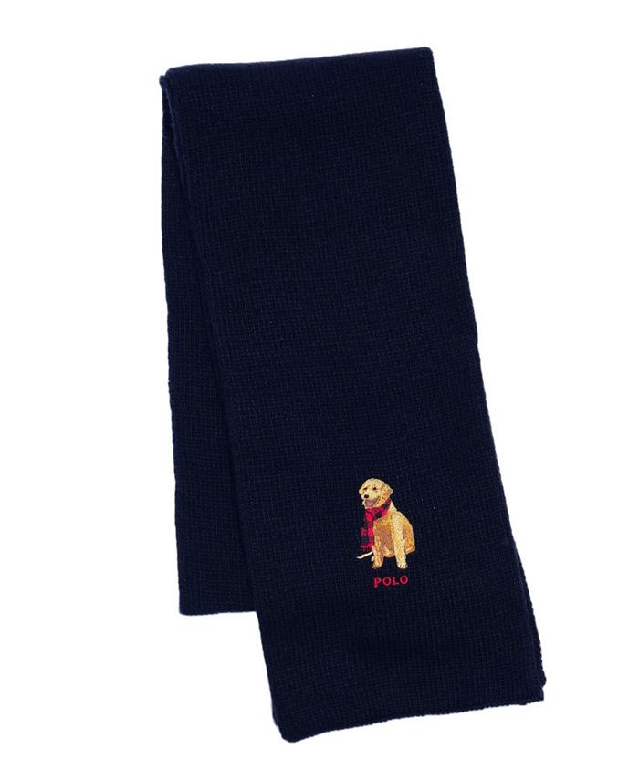 Men's Embroidered Golden Retriever Scarf | Macys (US)