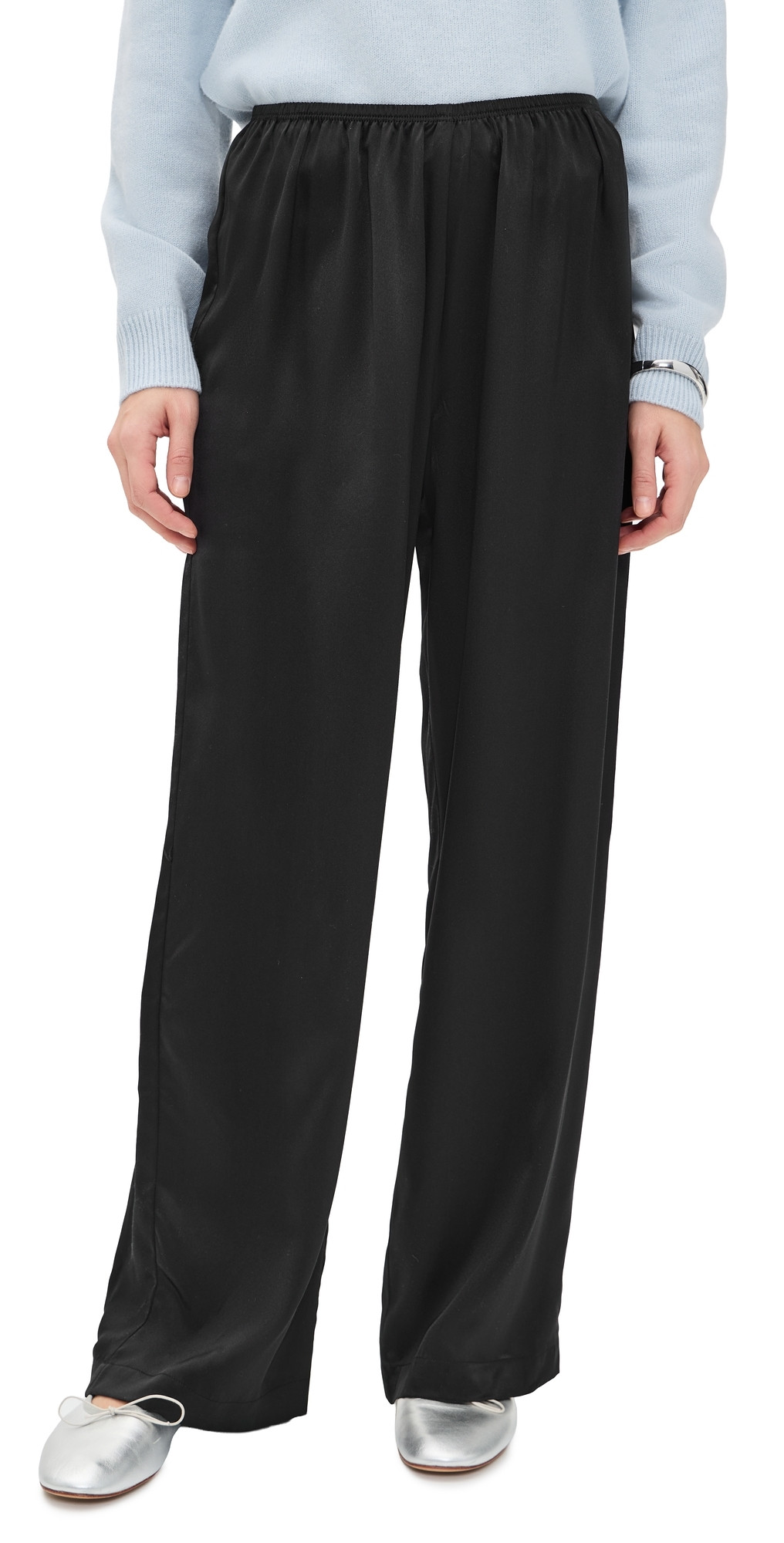 DONNI. The Silk Simple Pants Jet L | Shopbop