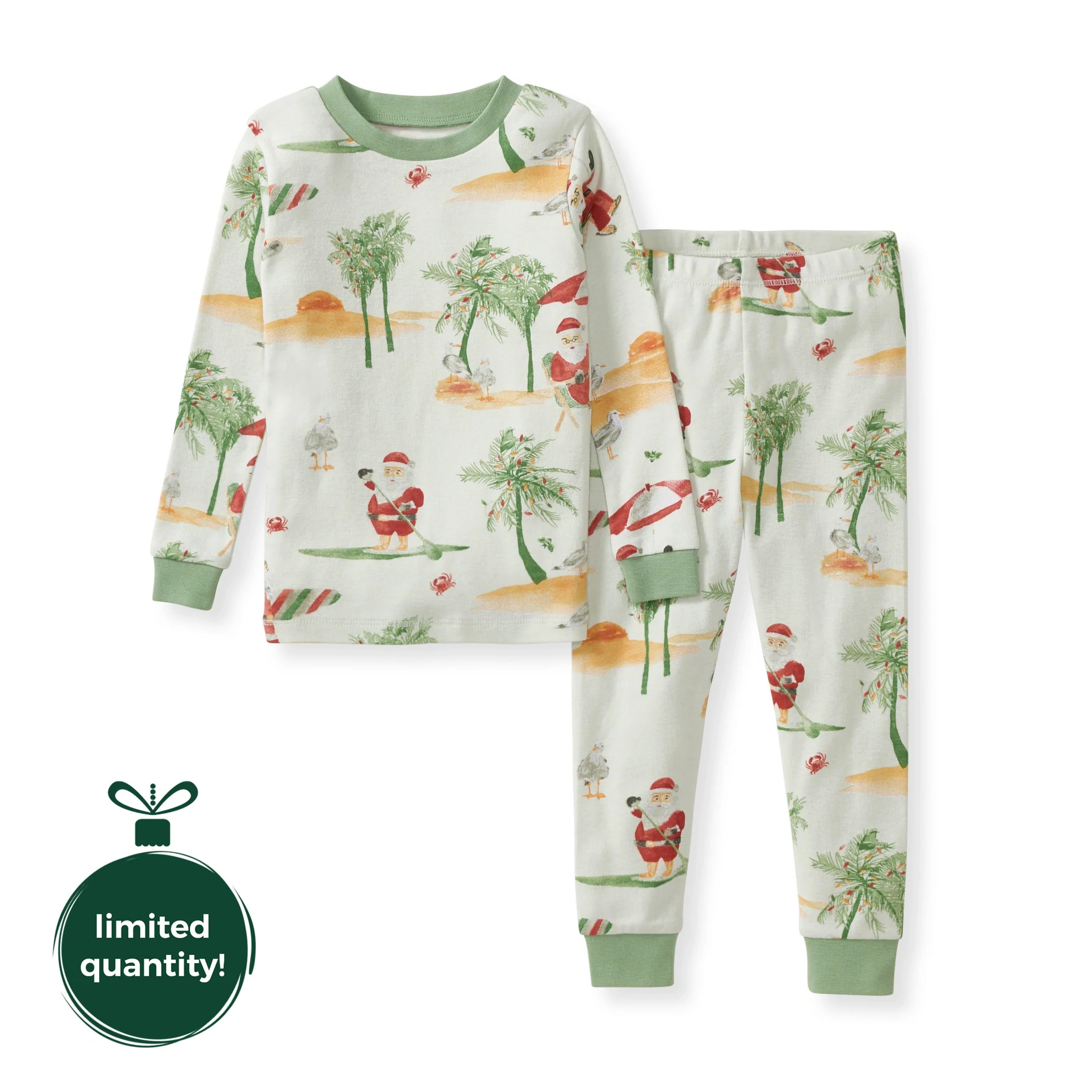 Surfin Santa Matching Family Two-Piece Pajamas | Burts Bees Baby