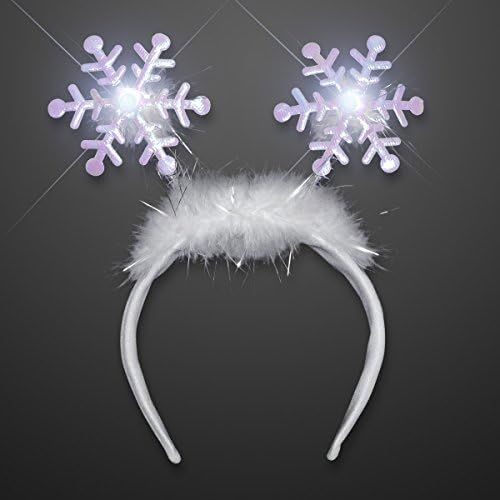 Light Up Snowflakes Head Boppers Headband with White Flashing LED Lights | Amazon (US)