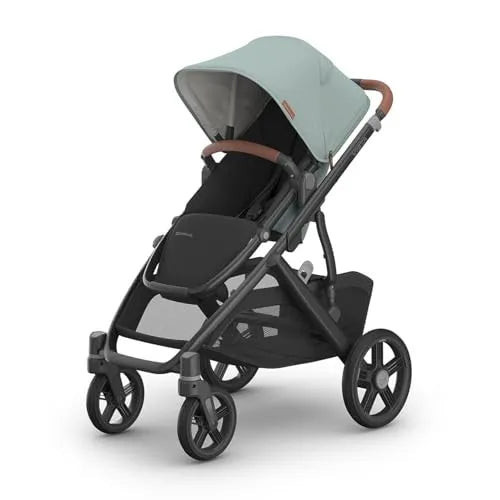 Uppababy Vista V3 Stroller - Kenzi (Mystic Aqua/carbon Frame/saddle Leather) | REBEL (formerly Rebelstork)
