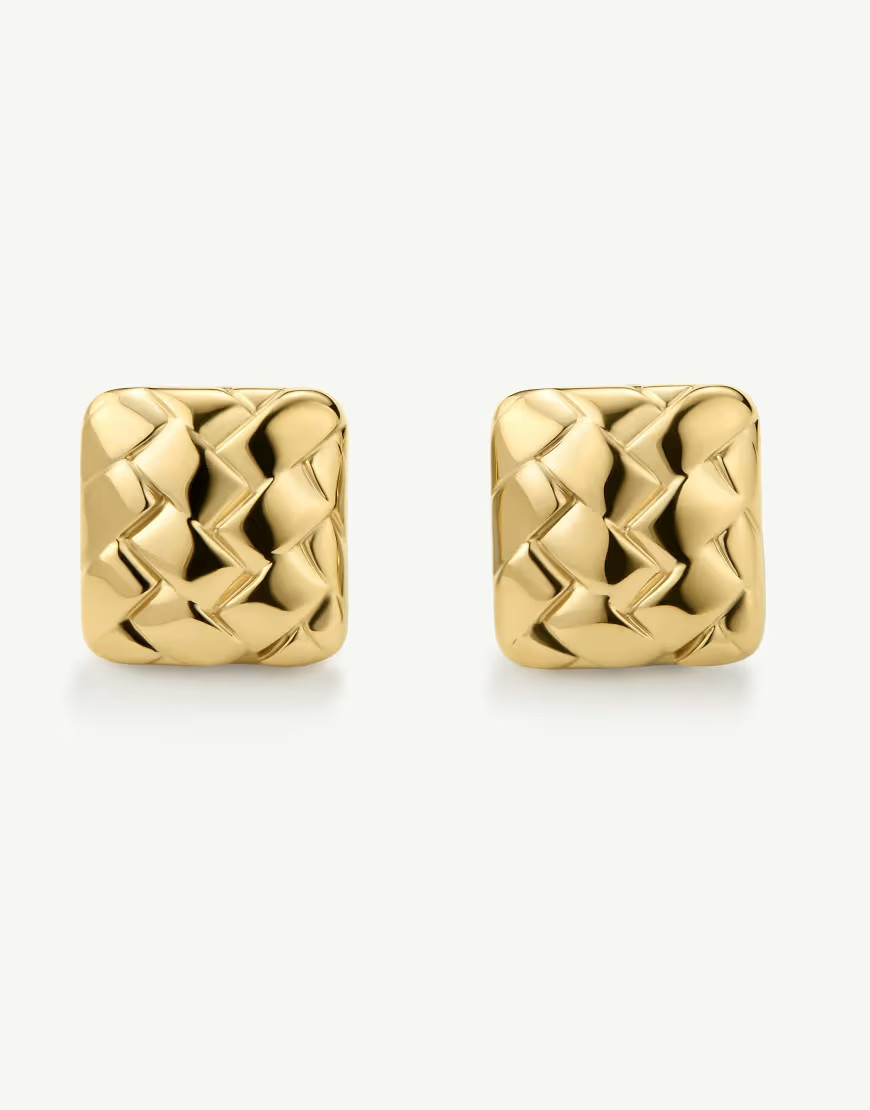 D. LOUISE Statement woven earrings in gold | ASOS (Global)