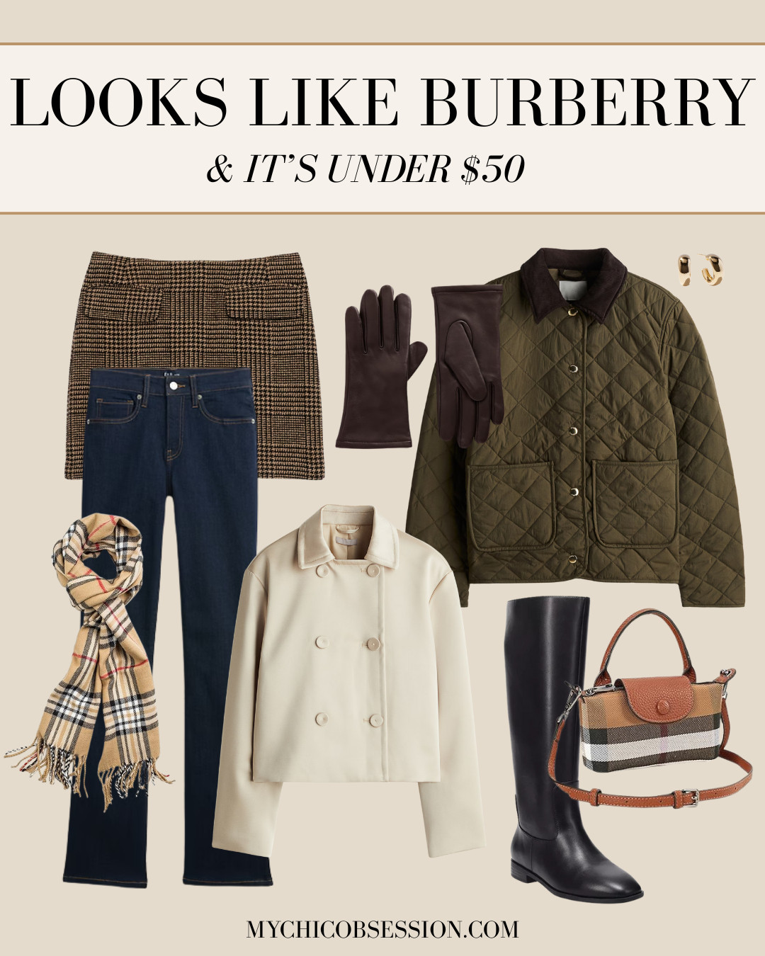 Looks like Burberry, and it's under $50! Think quilted jackets, classic trench coats, plaid patterns, and timeless denim. 

 

#LTKSeasonal #LTKFindsUnder50 #LTKFindsUnder100