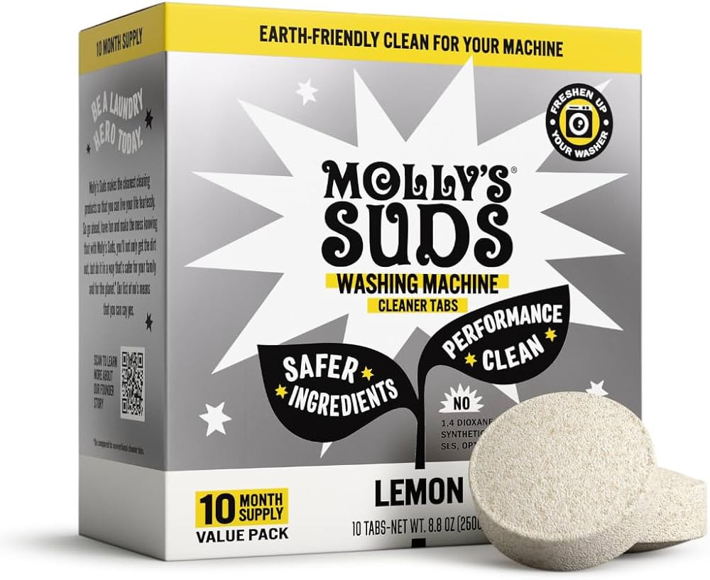 Molly's Suds Washing Machine Cleaner | Removes Odors & Grime from Front & Top Loader Machines, In... | Amazon (US)