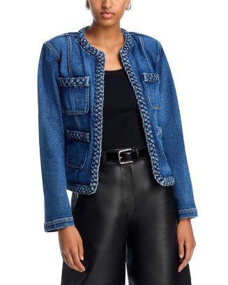 AQUA Braided Denim Jacket - Exclusive   | Bloomingdale's Women | Bloomingdale's (US)