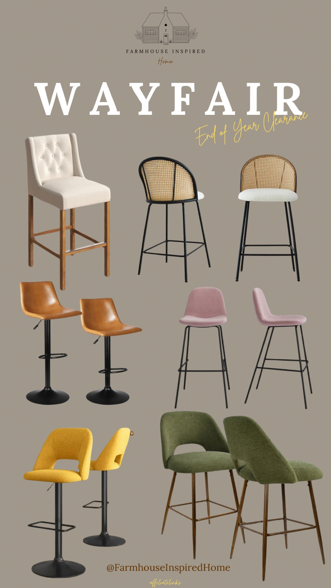 Last day for saving upto 60% on Kitchen bar & counter stools. This is the time to stock up and get some beautiful new chairs. Bar chairs, Counter chairs, eating nook, Dining Furniture, Kitchen island chair. #founditonwayfair

#LTKsalealert #LTKhome #LTKSeasonal