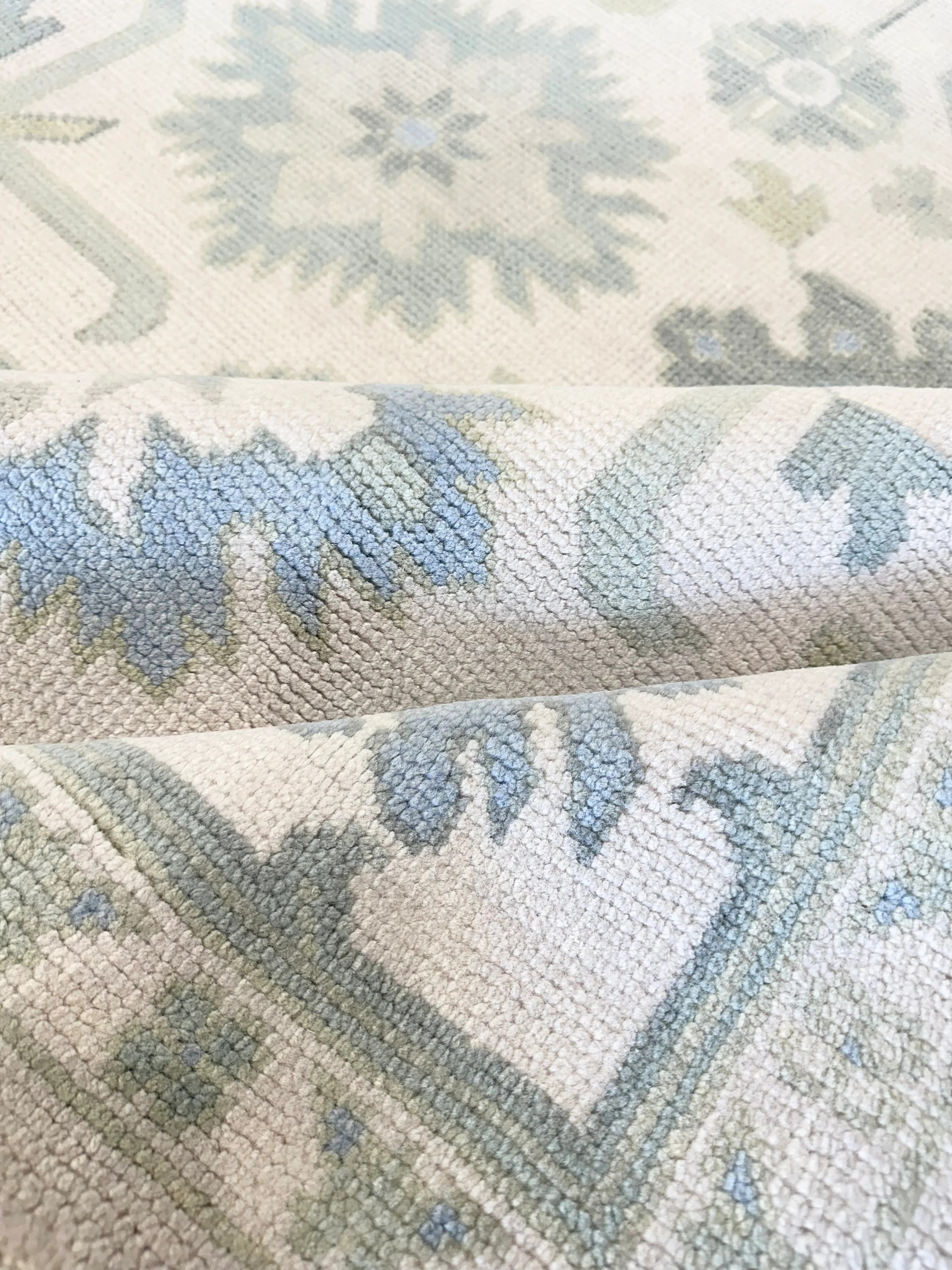 Huntsville Blue Modern Oushak | DFW Textile Sourcing