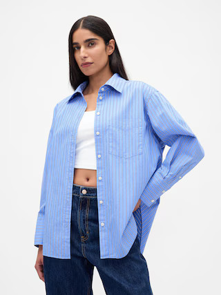 Organic Cotton Poplin Big Shirt | Gap (CA)