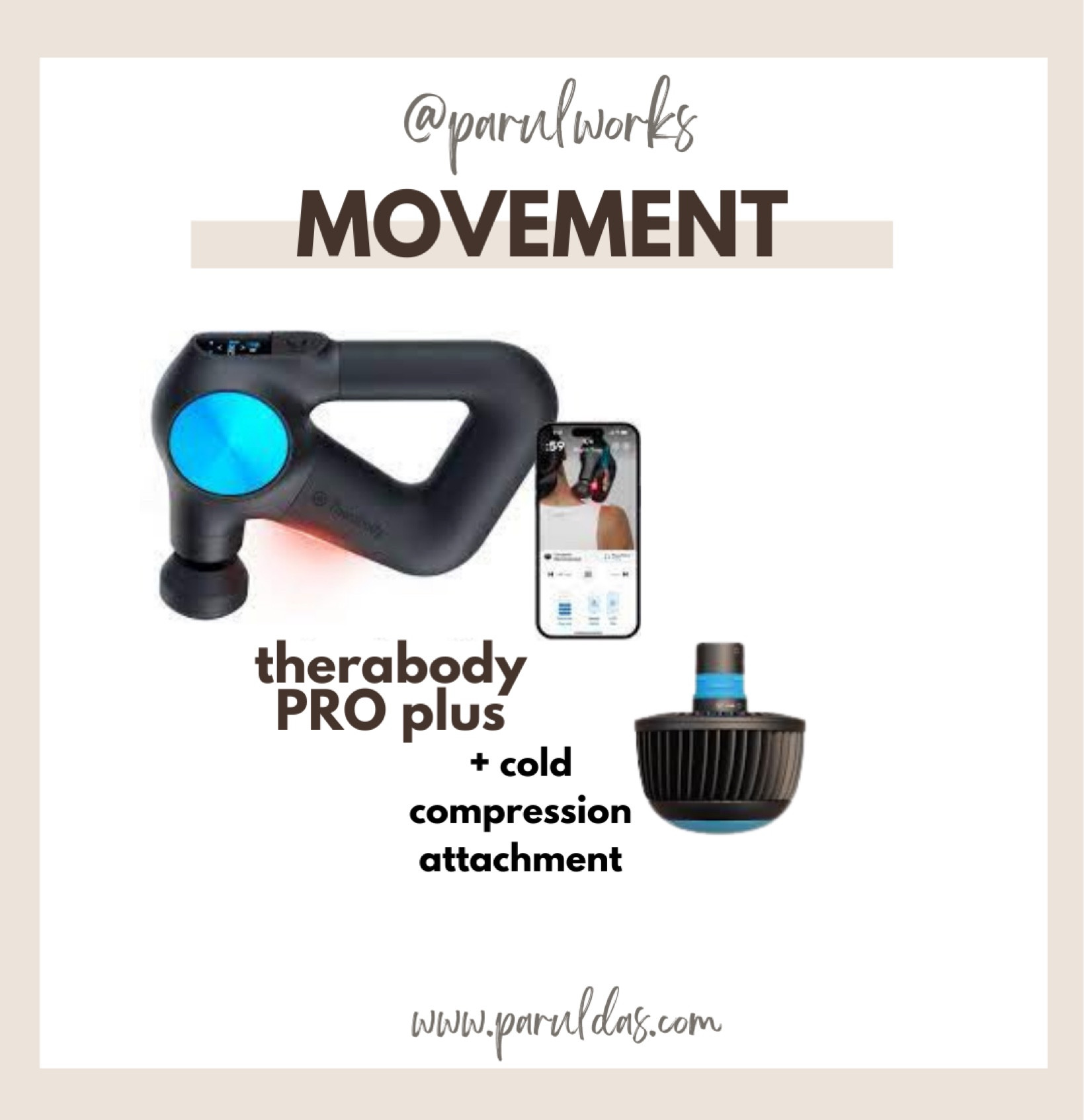 The Therabody PRO Plus has become a permanent part of my bedtime routine. The LED light therapy is a game changer and one of included attachments has heat therapy. The cold attachment is sold separately, but well worth it. 

#LTKMostLoved #LTKGiftGuide #LTKfitness
