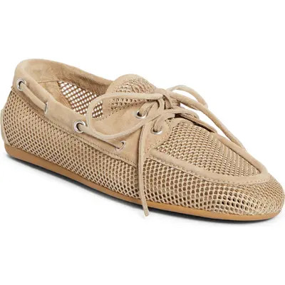 Miu Miu Mesh Boat Shoe in Deserto at Nordstrom, Size 8Us | Nordstrom