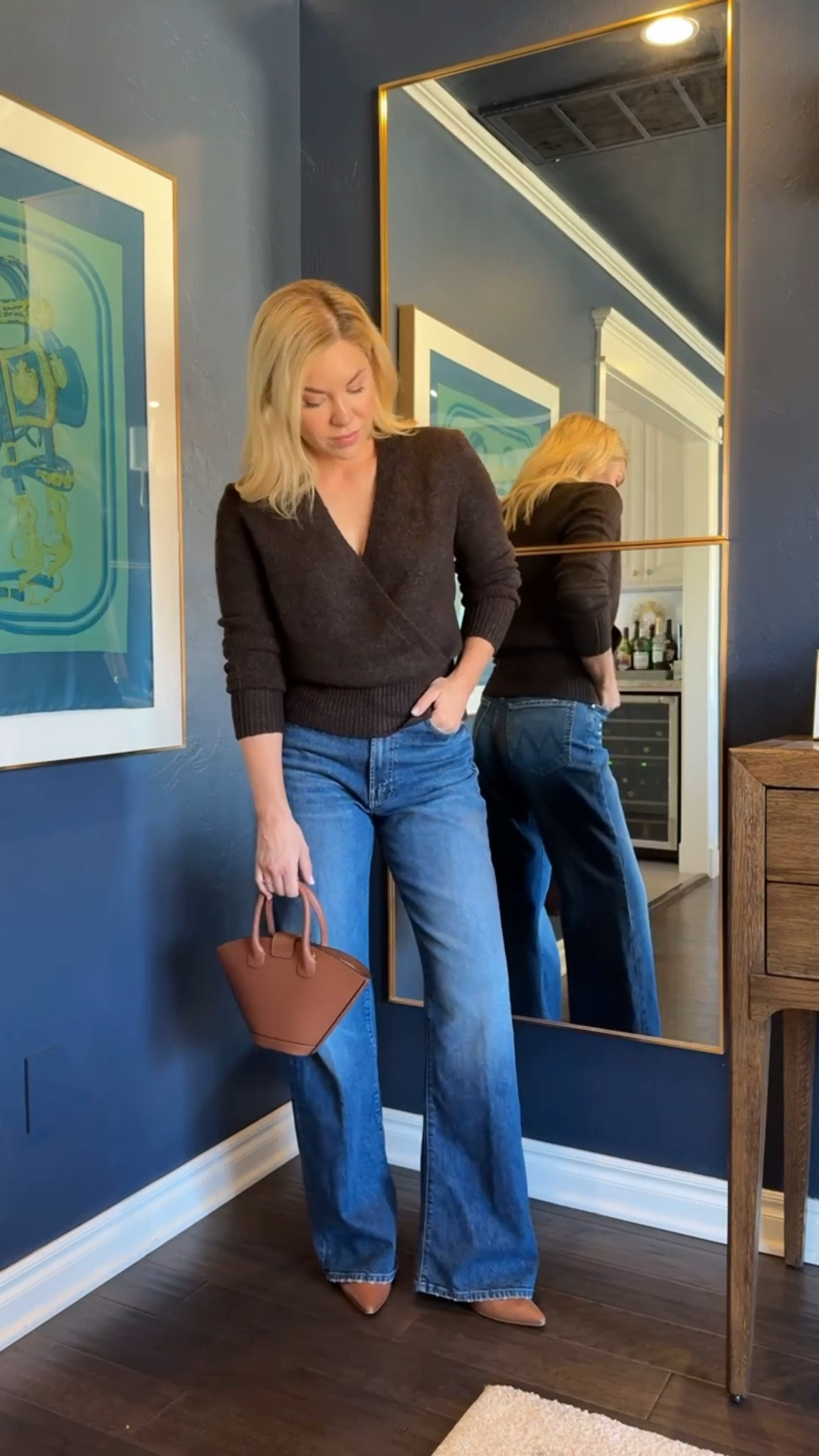 These are a cross between a barrel and wide leg jeans - as far as length I am 5’4 with long legs.

Mother jeans 
Wrap sweater 
Sweater
#ltkshoecrush
#ltkitbag

#LTKStyleTip 

#LTKFindsUnder100 #LTKSeasonal