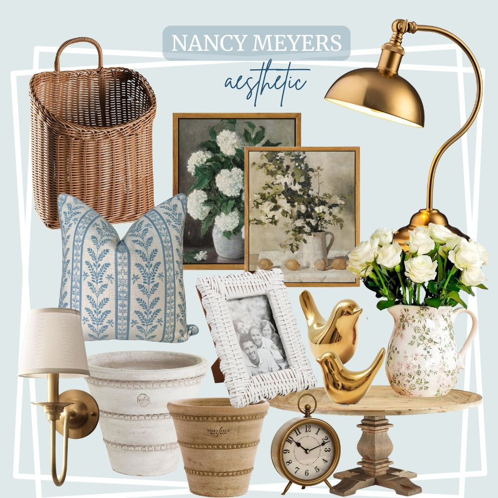 Where mornings feel slower and cozier. Shop these essentials today.
Small bird statues, framed canvas wall art, copper wall sconces, brass table lamp, vintage table clock, large white woven frame, grandmillennial throw pillow, white and green floral ceramic vase, farmhouse pine wood round table, Oldham pots, wicker basket for door. 

 #LTKHome #LTKFindsUnder50 #LTKFindsUnder100