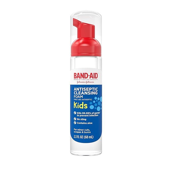 Band-Aid Brand First Aid Antiseptic Cleansing Foam for Kids, 2.3 fl. Oz | Amazon (US)