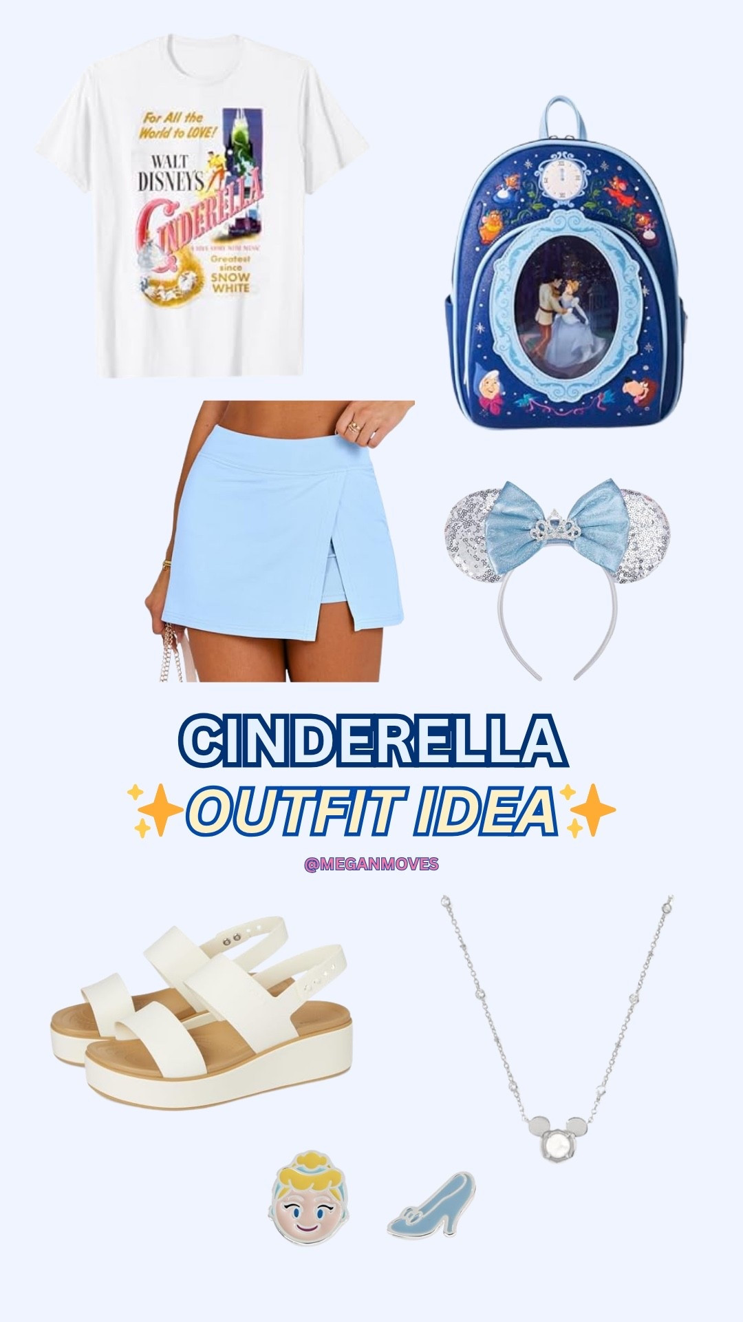 Cinderella Magic Kingdom Outfit Idea! This outfit is inspired by Cinderella and would be a perfect outfit for Disney’s Magic Kingdom! Consider wearing this to Disney World!

#LTKTravel #LTKFindsUnder100 #LTKItBag