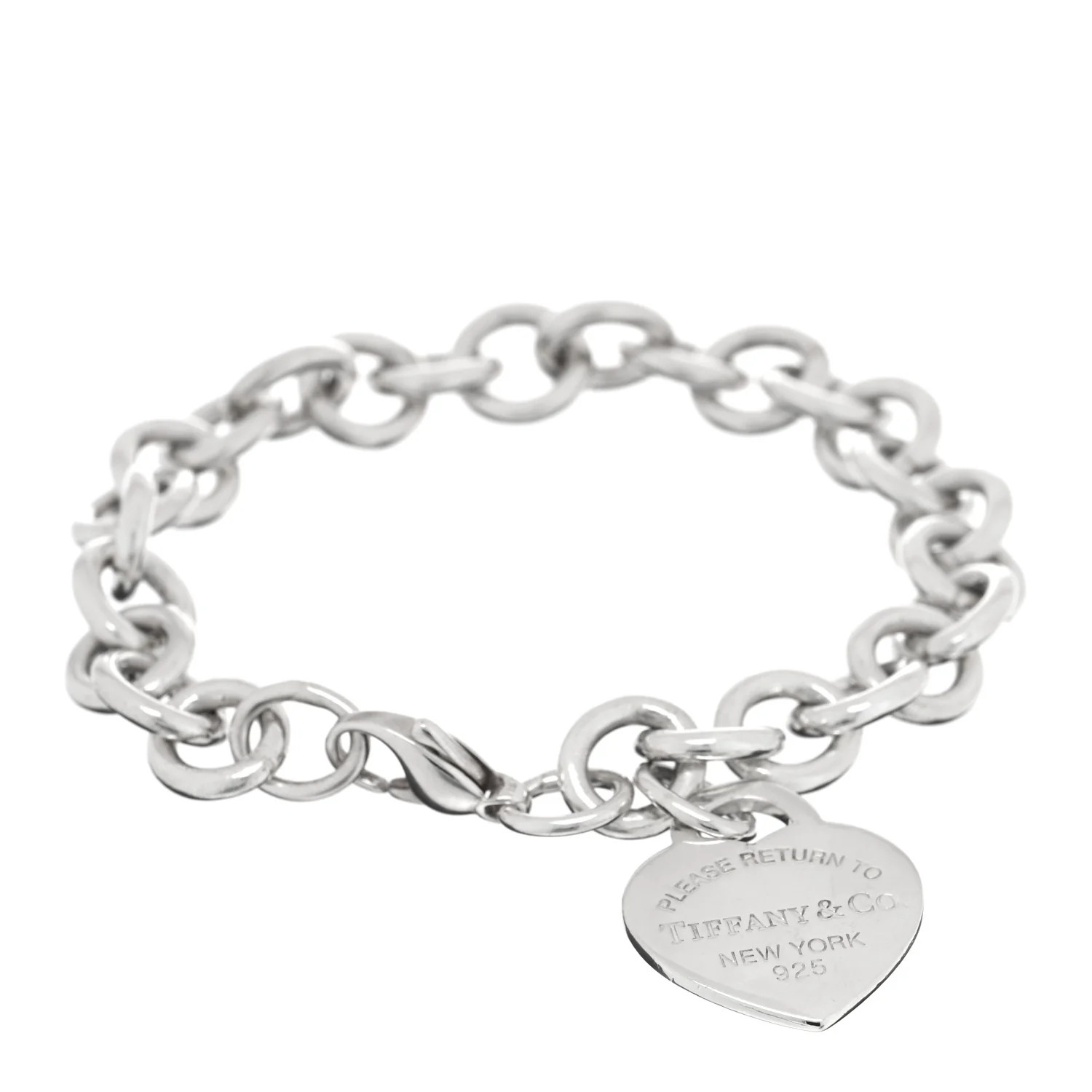 Sterling Silver Return to Tiffany Heart Tag Charm Bracelet | FASHIONPHILE (US)