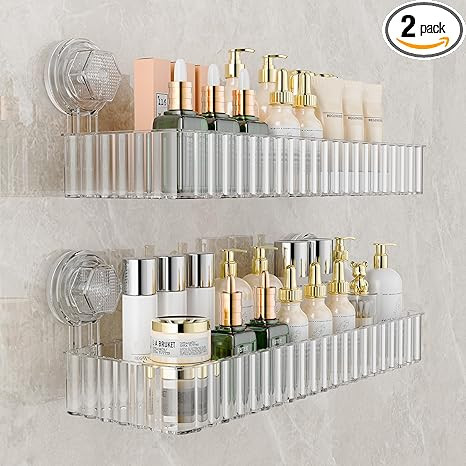 Shower Caddy Suction Cup Bathroom Shower Organizer for Bathroom Storage Home Decor & Kitchen No D... | Amazon (US)