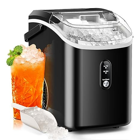 Nugget Ice Makers Countertop with Soft Chewable Pellet Ice, 7 Mins Ice Making, 35.5Lbs/24Hrs, Peb... | Amazon (US)