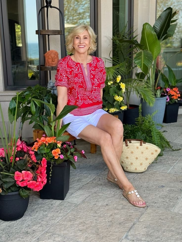 Summer dressing doesn’t have to be complicated. ☀️❤️

One of my favorite outfit formulas this time of year is a great printed top paired with crisp white shorts, and this Talbots look checks all the boxes. The red print adds a fun pop of color, while the white linen shorts keep everything feeling fresh, cool, and effortless. Add a comfortable pair of sandals, and you’re ready for just about anything the day brings.

I love outfits like this because they feel pulled together without looking overly styled. As much as I love fashion, I want pieces that are easy to wear and make me feel confident the moment I put them on.

#LTKSeasonal #LTKOver40 #LTKootd