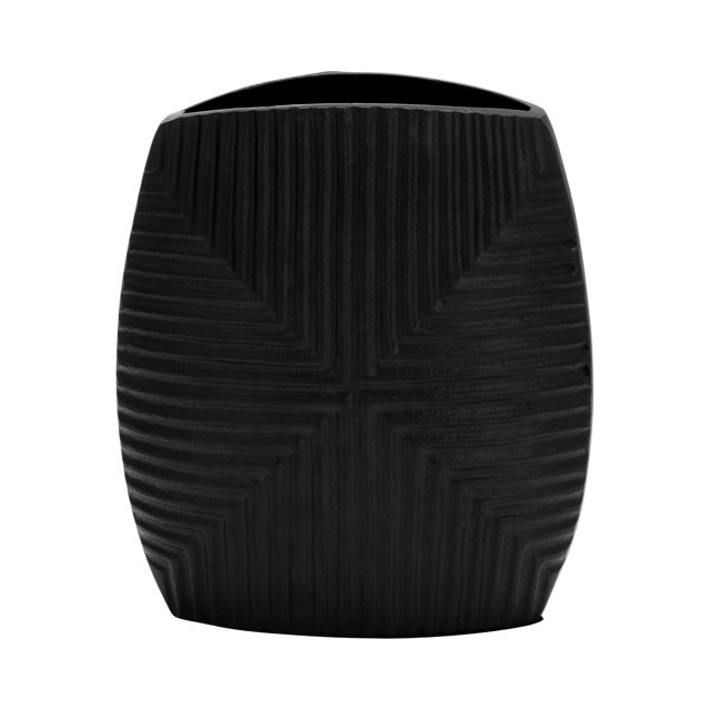 Sagebrook Home Ribbed Metal Vase Contemporary Aluminum Decorative Table Vase For Home, Office, Ou... | Walmart (US)