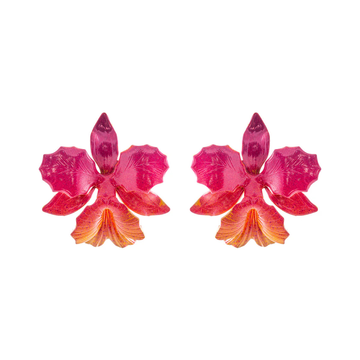 Sunset Laelia Orchid Studs | We Dream in Colour