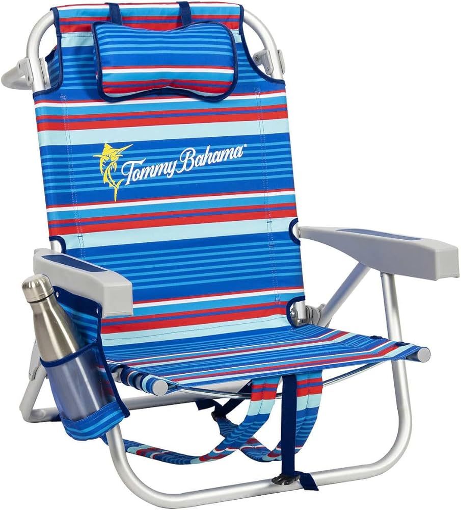 Tommy Bahama 5 Position Beach Chair (Blue Stripes) | Amazon (US)