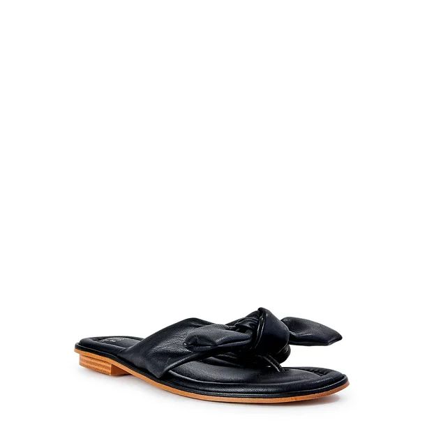 Time and Tru Women's Bow Thong Sandal (Wide Width Available) - Walmart.com | Walmart (US)